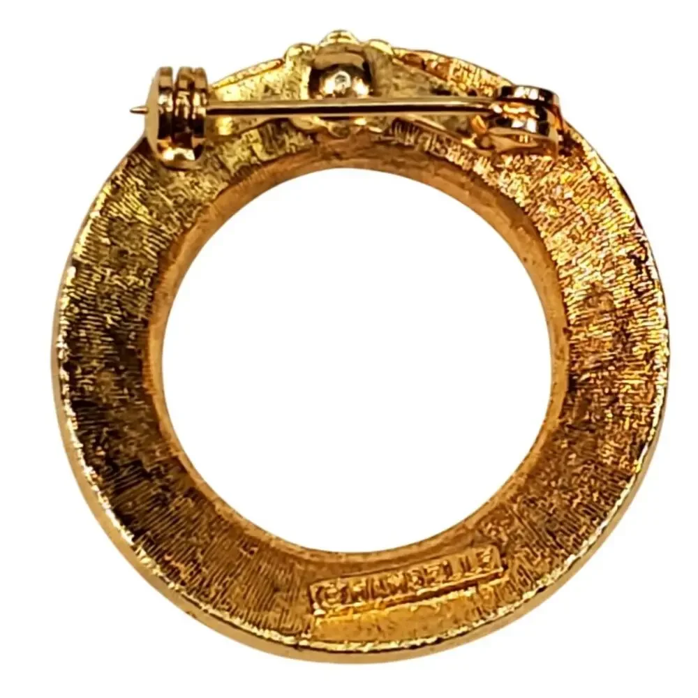 Mamselle Circle Gold Tone 1.25